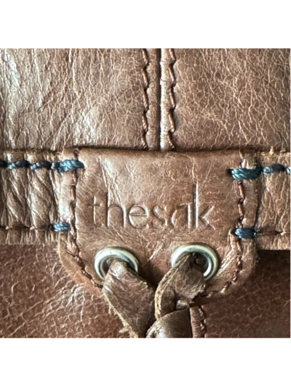 The Sak Brown Leather Distress Convertible Backpack Boho Crossbody Bag Foldover
